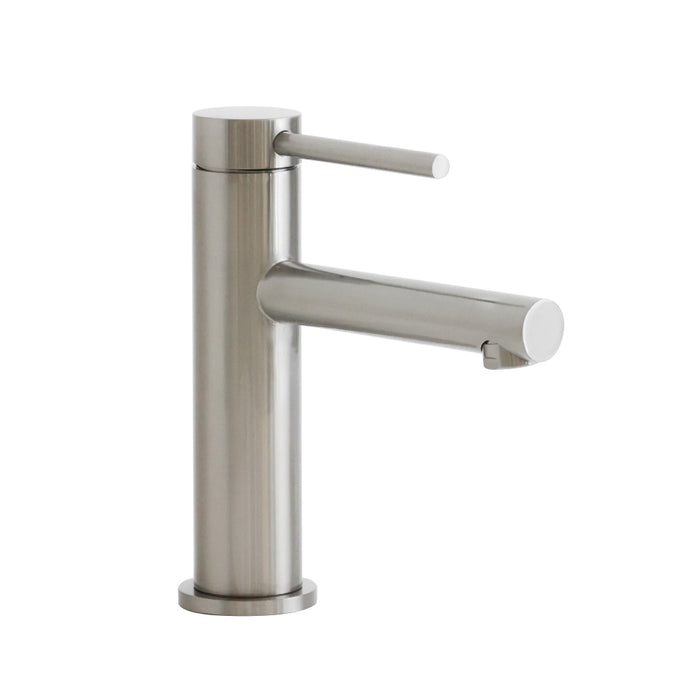 Metro Soho Thin Bathroom Faucet - Single Hole - 7" Brass/Brushed Nickel