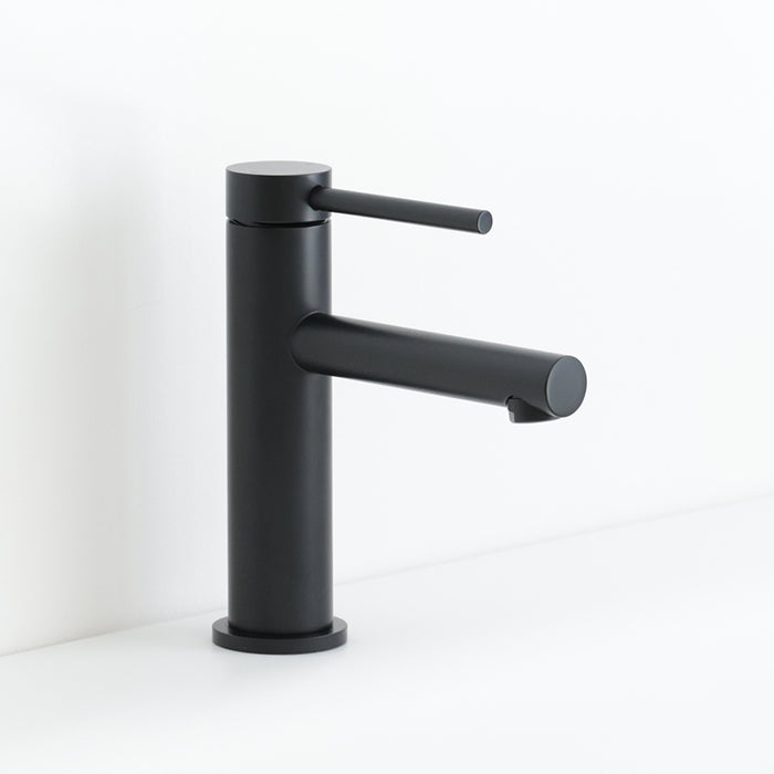 Metro Soho Thin Bathroom Faucet - Single Hole - 7" Brass/Matt Black