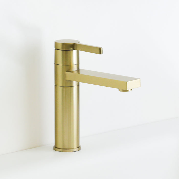 Metro Soho Bathroom Faucet - Single Hole - 8" Brass/Satin Brass