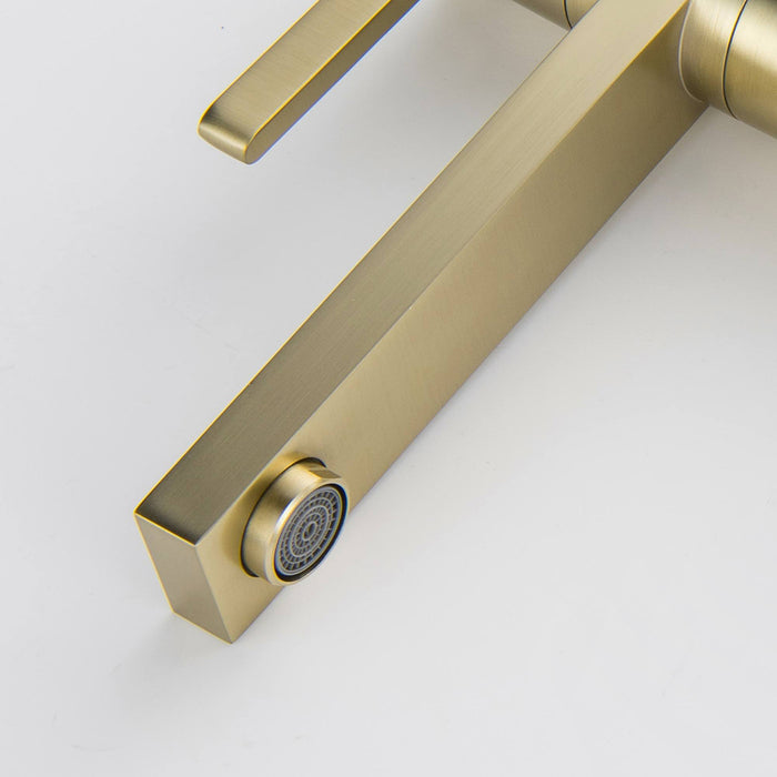 Metro Soho Bathroom Faucet - Single Hole - 8" Brass/Satin Brass
