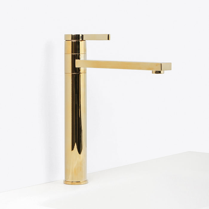 Metro Soho Vessel Bathroom Faucet - Single Hole - 13" Brass/Satin Brass