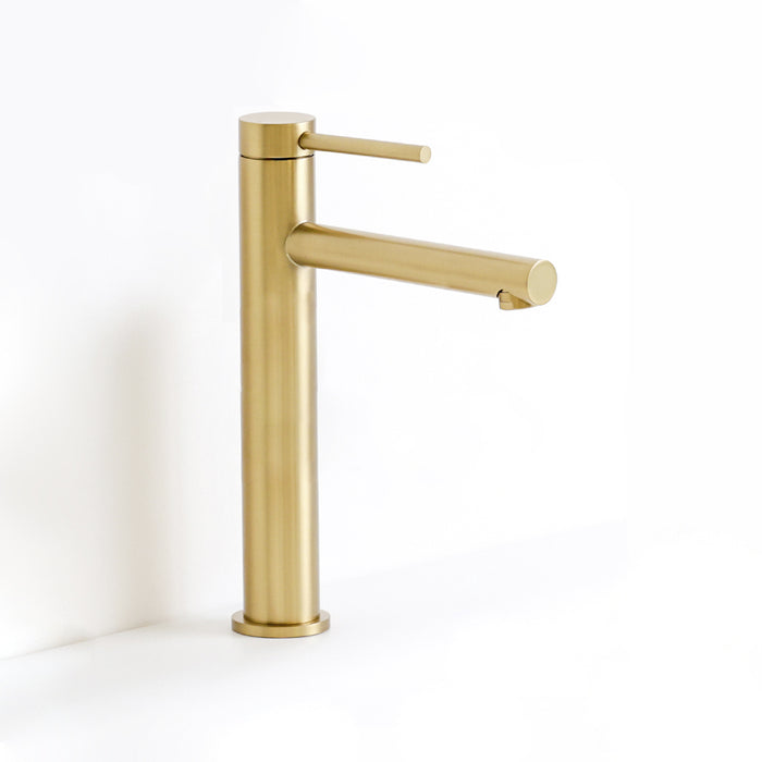 Metro Soho Thin Bathroom Faucet - Vessel - 11" Brass/Satin Brass