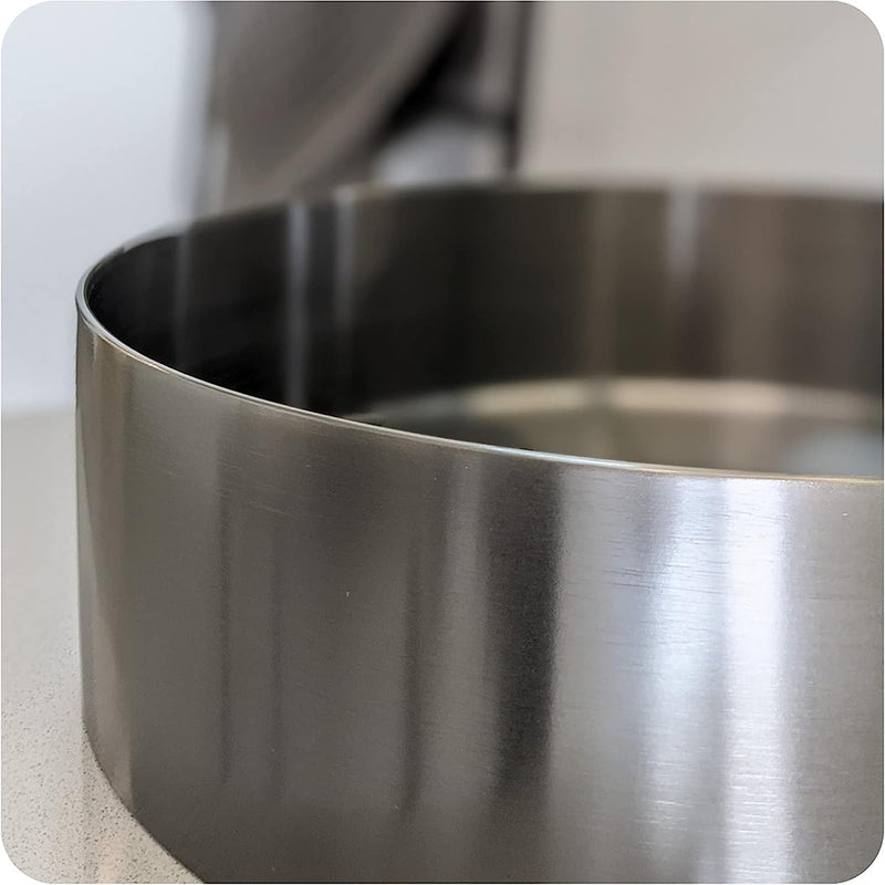 Fancy Vessel Bathroom Sink - Over Mount - 15" Stainless Steel/Gun Black