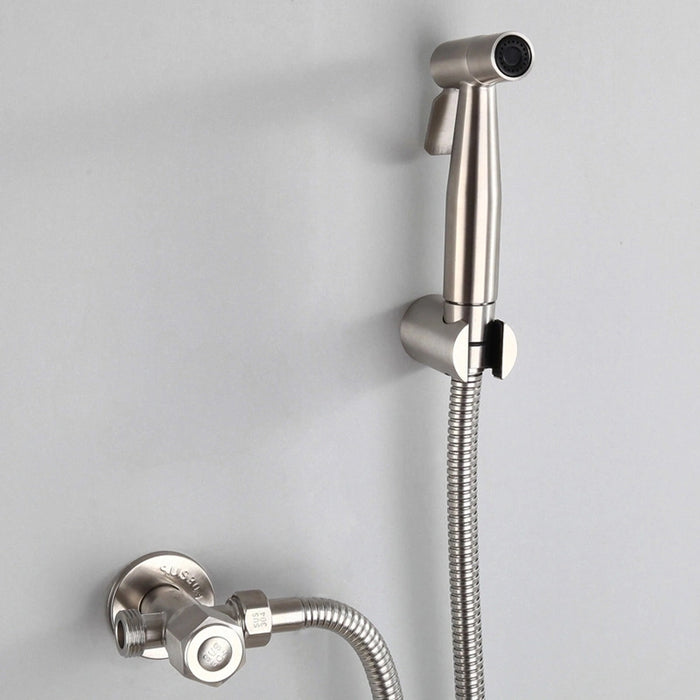 Shower Complements Bidet Hose - Free Standing - 47" Brass/Brushed Nickel