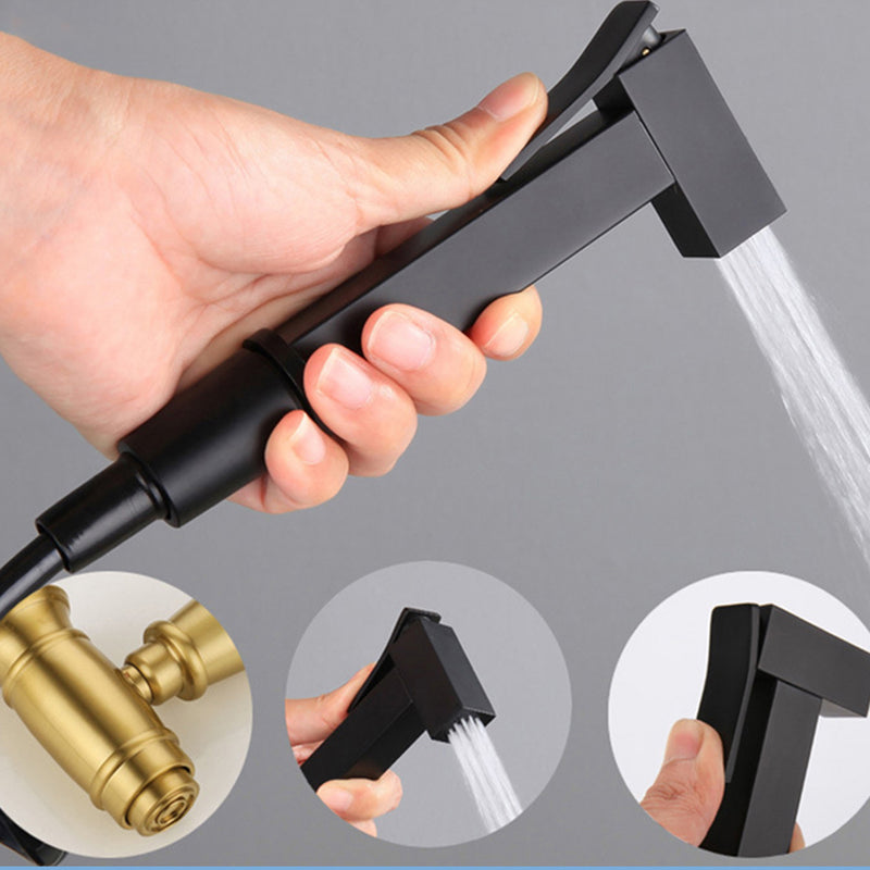 Devon Bidet Sprayer - Wall Mount - 4" Brass/Matt Black