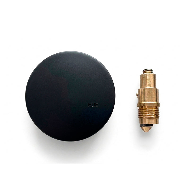 Universal Click-Clack Sink Drain Cap And Core - Drop-In - 2" Brass/Matt Black