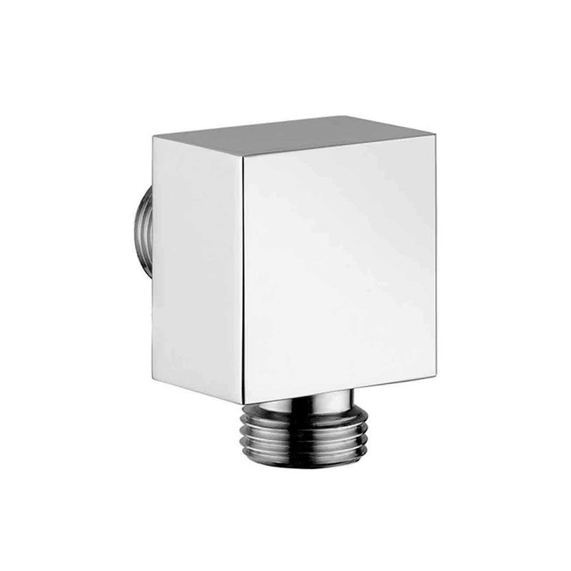 Cubic Hand Shower Connector - Wall Mount - 2" Brass/Polished Chrome
