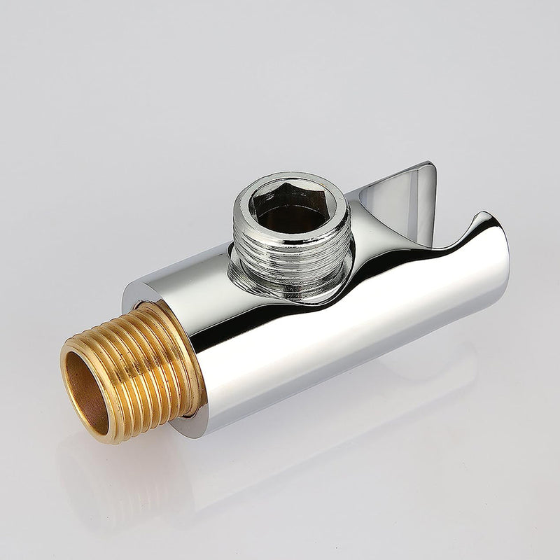 Smart Hand Shower Holder Connector - Wall Mount - 2" Brass/Polished Chrome