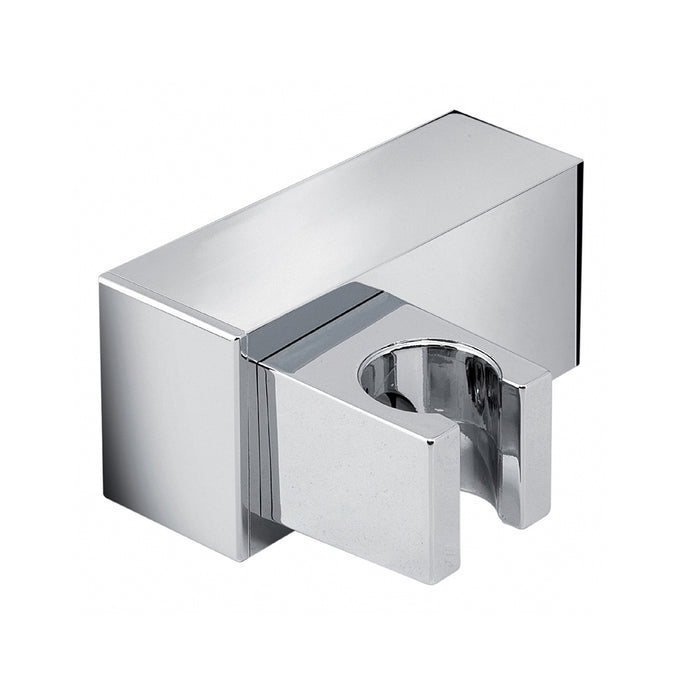 Cubic Hand Shower Holder - Wall Mount - 3" Brass/Polished Chrome