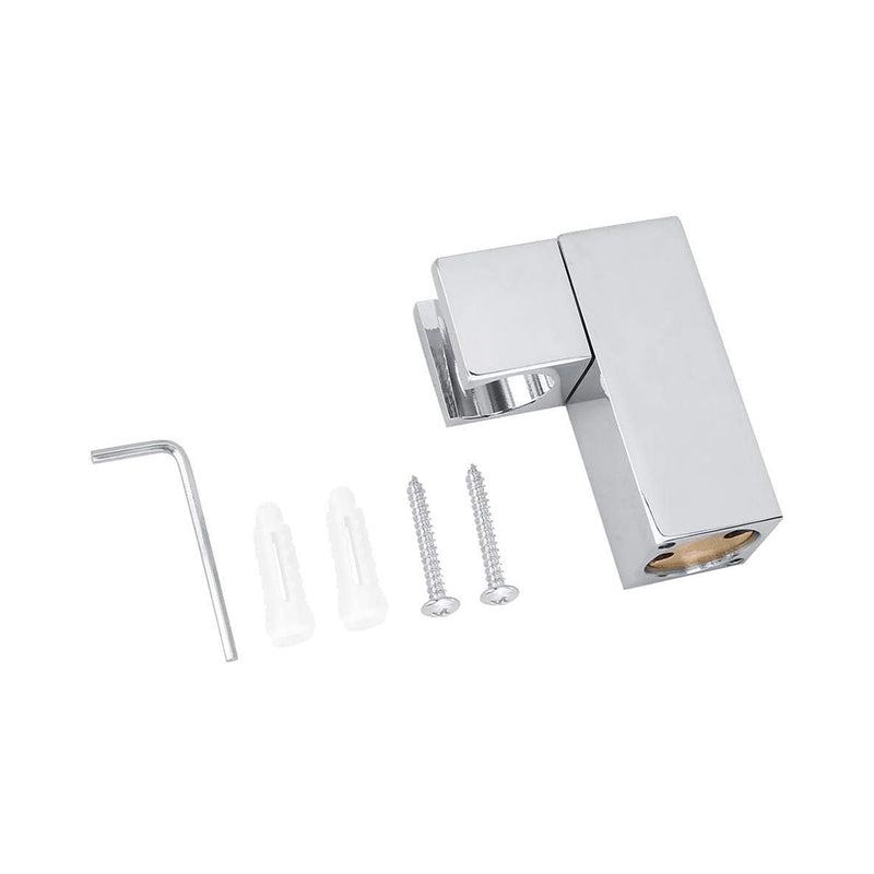 Cubic Hand Shower Holder - Wall Mount - 3" Brass/Polished Chrome