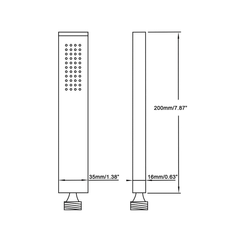 Luk 2 Hand Shower - Wall Mount - 8"