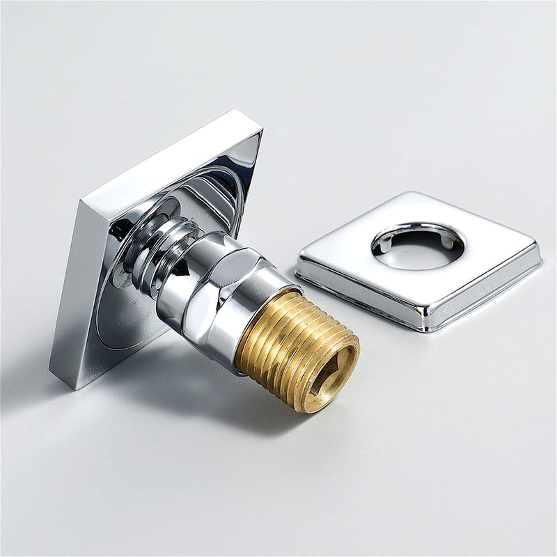 Cubic Shower Jet - Wall Mount - 2" Brass/Polished Chrome