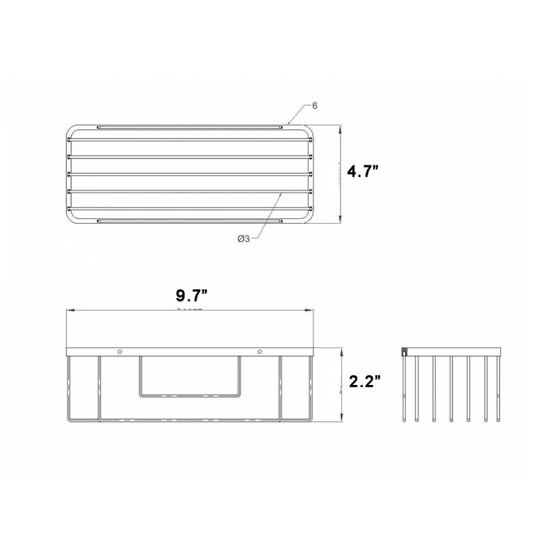 Universal Shower Basket - Wall Mount - 10" Brass/Polished Chrome