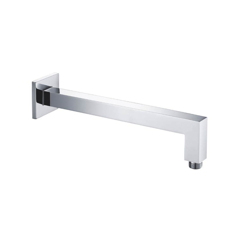 Cubic Shower Arm - Wall Mount - 15" Brass/Polished Chrome