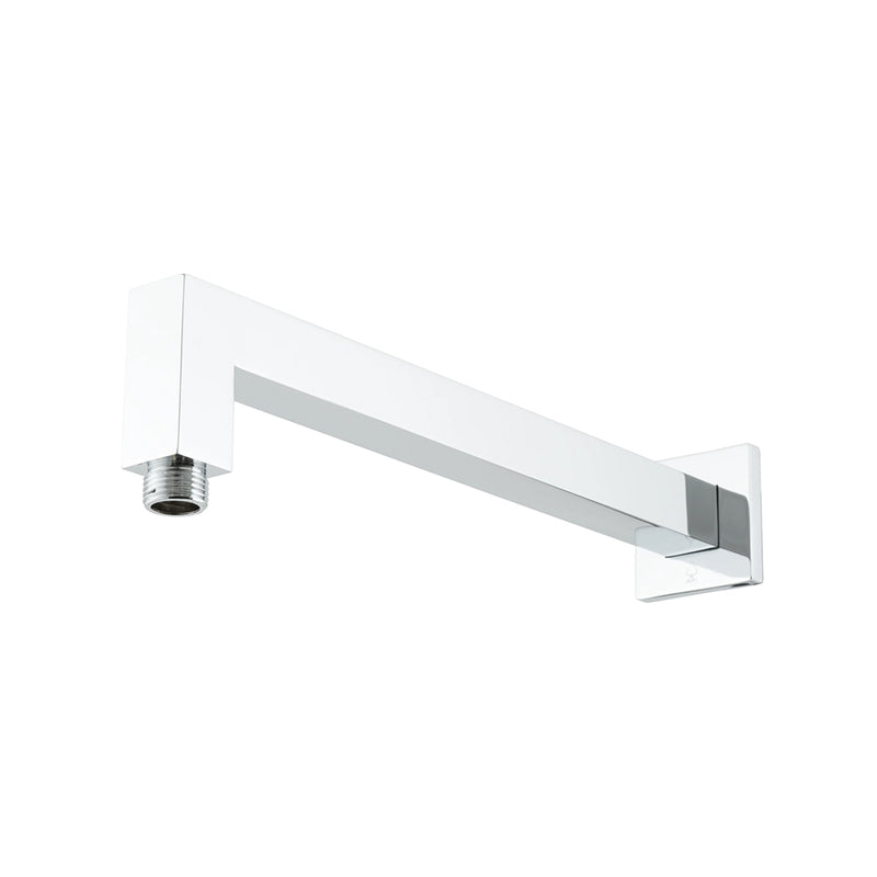 Cubic Shower Arm - Wall Mount - 15" Brass/Polished Chrome