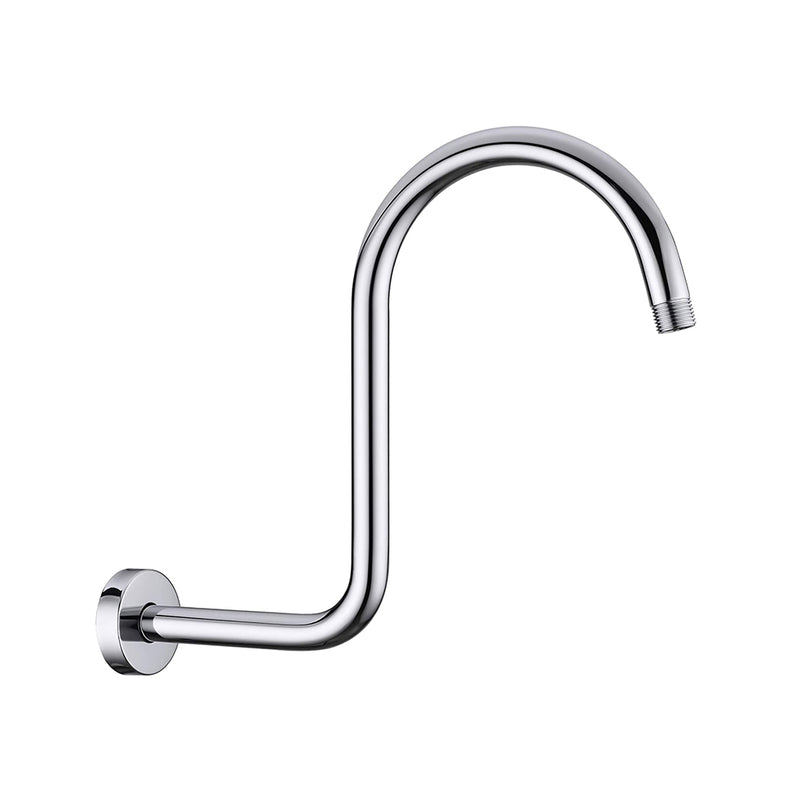 Smart Shower Arm - Wall Mount - 12" Brass/Polished Chrome