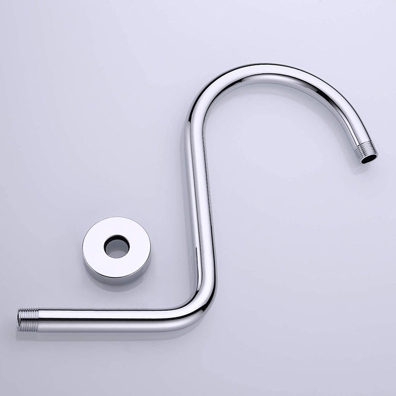 Smart Shower Arm - Wall Mount - 12" Brass/Polished Chrome