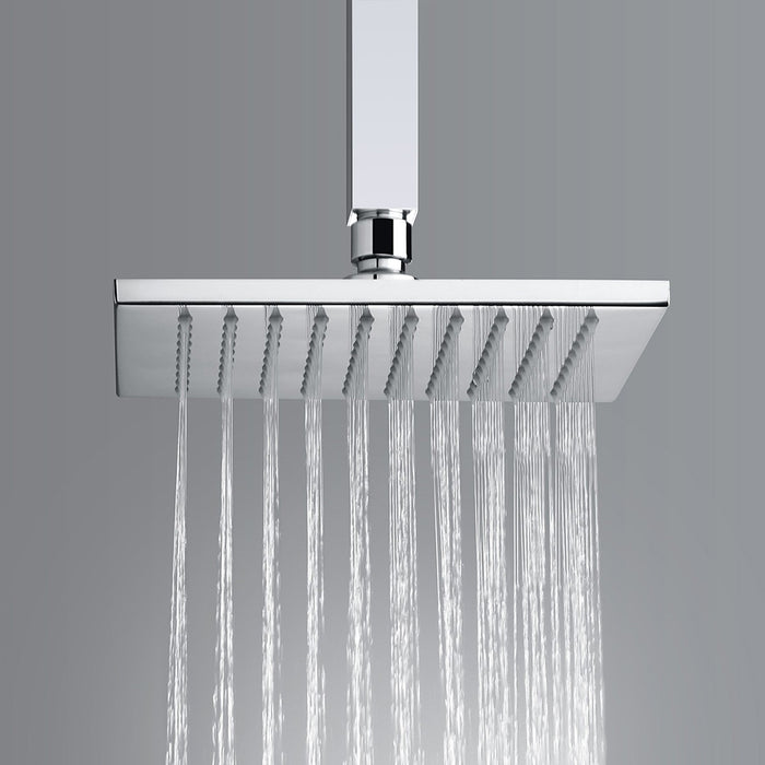 Cubic Sharp Nozzle Shower Head - Wall Or Ceiling Mount - 8" Stainless Steel/Polished Stainless Steel