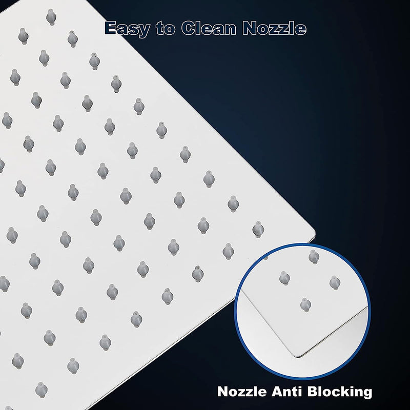 Luk 2 Square Nozzle Shower Head - Wall Or Ceiling Mount - 12" Stainless Steel/Polished Stainless Steel