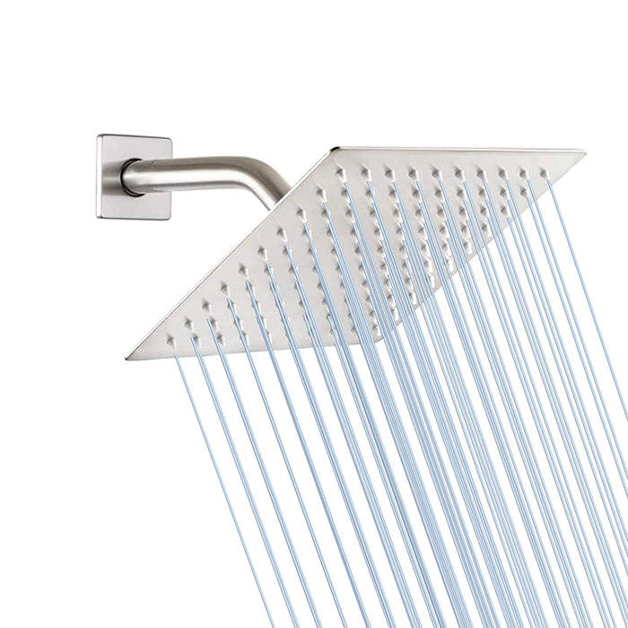 Luk 2 Sharp Nozzle Shower Head - Square Modern Wall Or Ceiling Mount