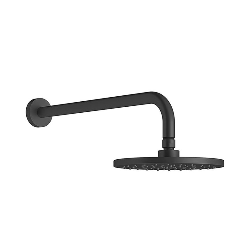 Smart Round Nozzle Complete Shower Head - Wall Mount - 8" Brass/Matt Black