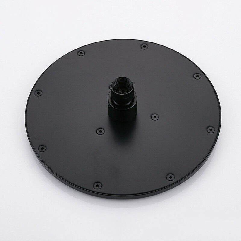 Smart Round Nozzle Complete Shower Head - Wall Mount - 8" Brass/Matt Black