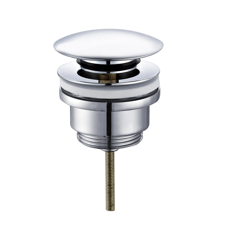 Universal Click-Clack Sink Drain - Drop-In - 2" Brass/Polished Chrome