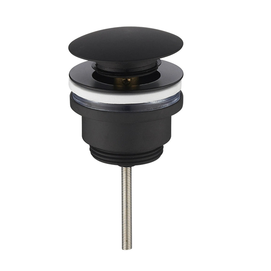 Universal Click-Clack Sink Drain - Drop-In - 2" Brass/Matt Black