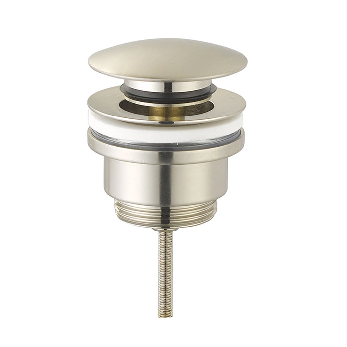 Universal Click-Clack Sink Drain - Drop-In - 2" Brass/Polished Nickel