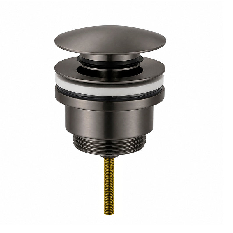 Universal Click-Clack Sink Drain - Drop-In - 2" Brass/Gun Metal