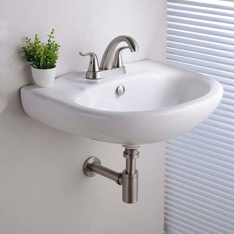 Universal Bottle Sink Siphon - Under Mount - 2" Brass/Gun Metal