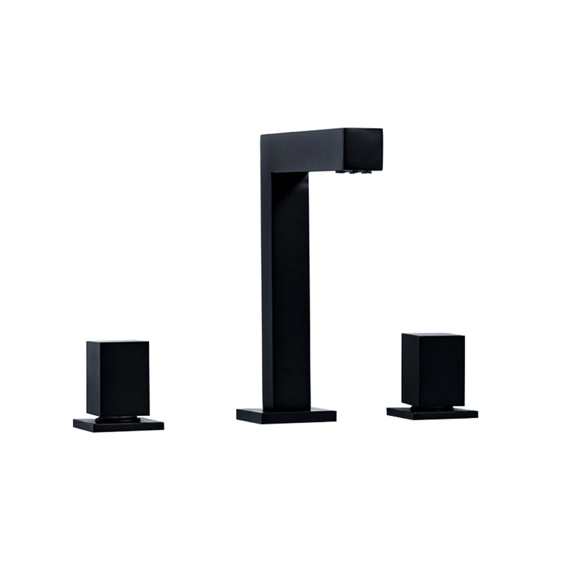 Miro Bathroom Faucet - Widespread - 8" Brass/Matt Black (Final Sale)