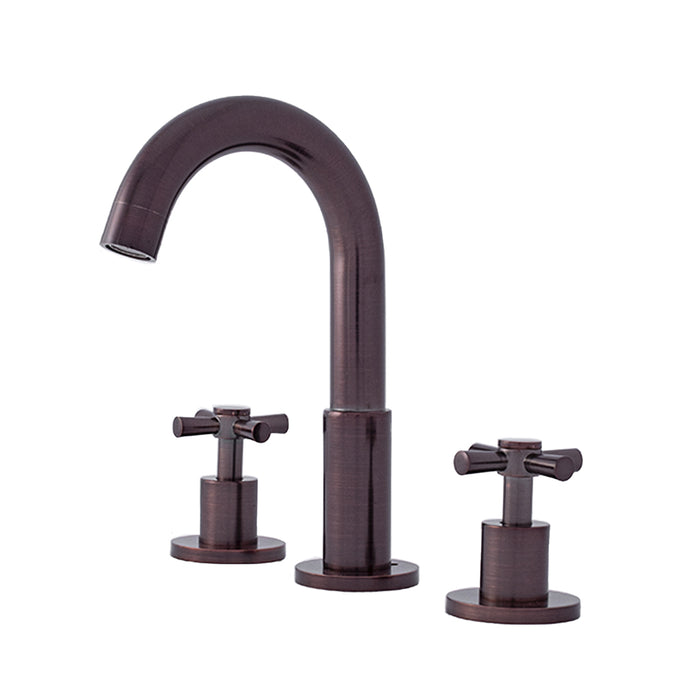 Smart Cross Bathroom Faucet - Widespread - 8" Brass/Copper