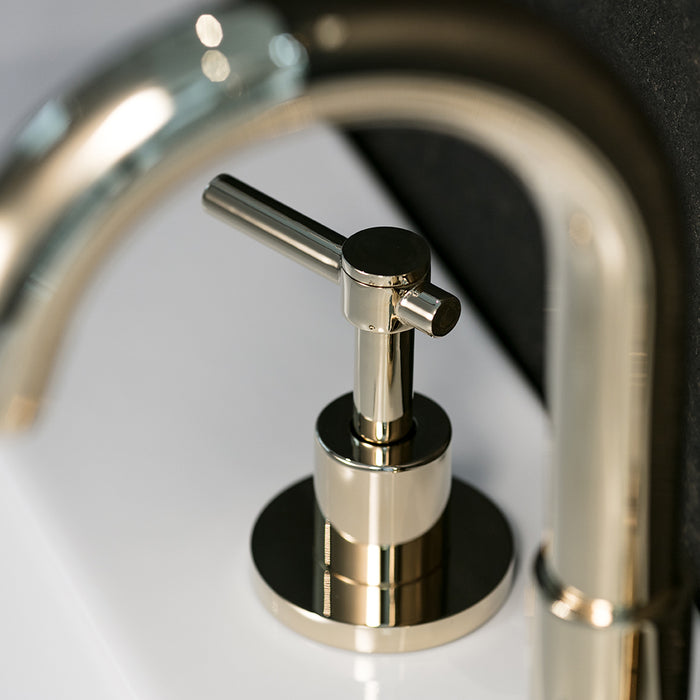 Smart Lever Bathroom Faucet - Widespread - 8" Brass/Polished Nickel