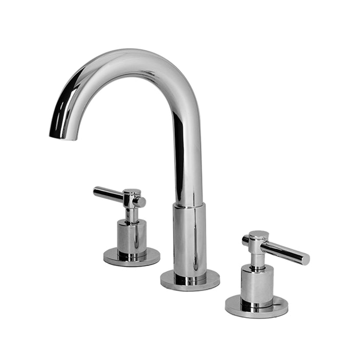 Smart Lever Bathroom Faucet - Widespread - 8" Brass/Polished Chrome