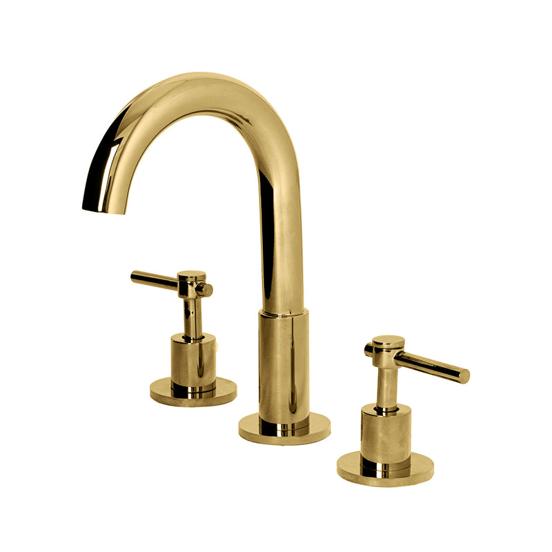Smart Lever Bathroom Faucet - Widespread - 8" Brass/Polished Brass