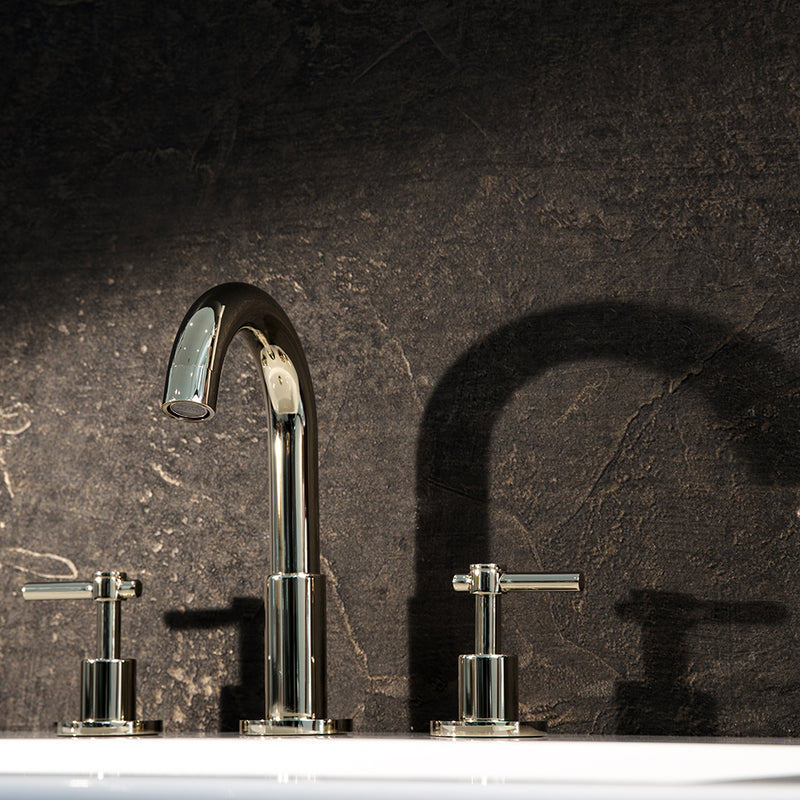 Smart Lever Bathroom Faucet - Widespread - 8" Brass/Polished Brass