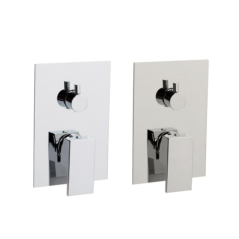 Flat 3 Way Shower Mixer - Wall Mount - 4"