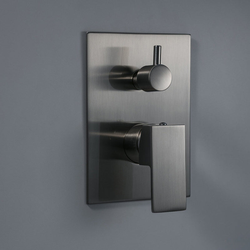 Flat 3 Way Shower Mixer - Wall Mount - 4"