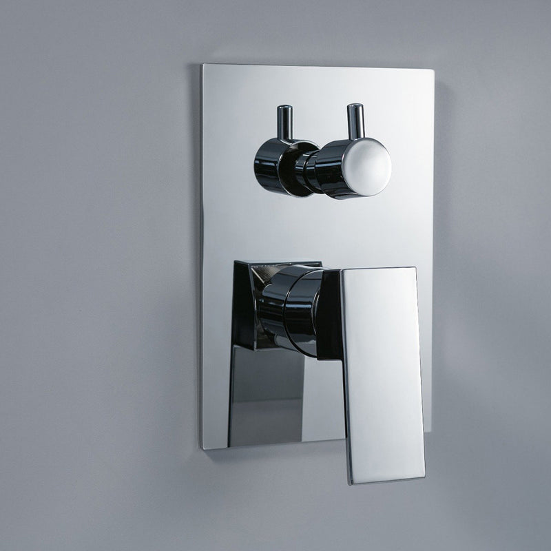 Flat 3 Way Shower Mixer - Wall Mount - 4"