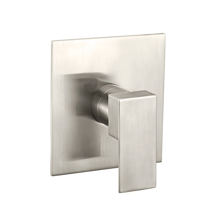Flat 1 Way Shower Mixer - Wall Mount - 3" Brass/Brushed Nickel