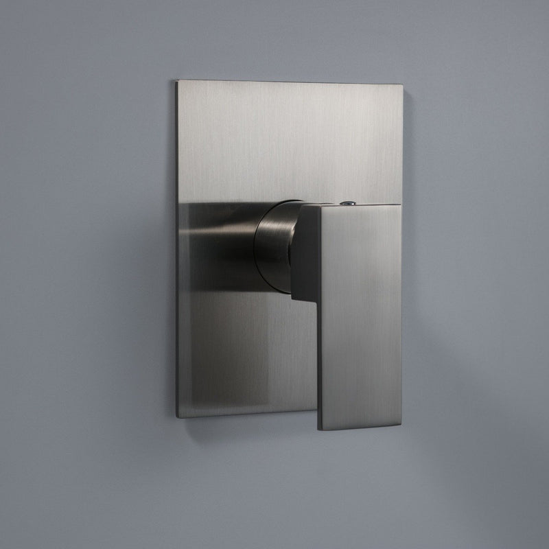 Flat 1 Way Shower Mixer - Wall Mount - 3" Brass/Brushed Nickel