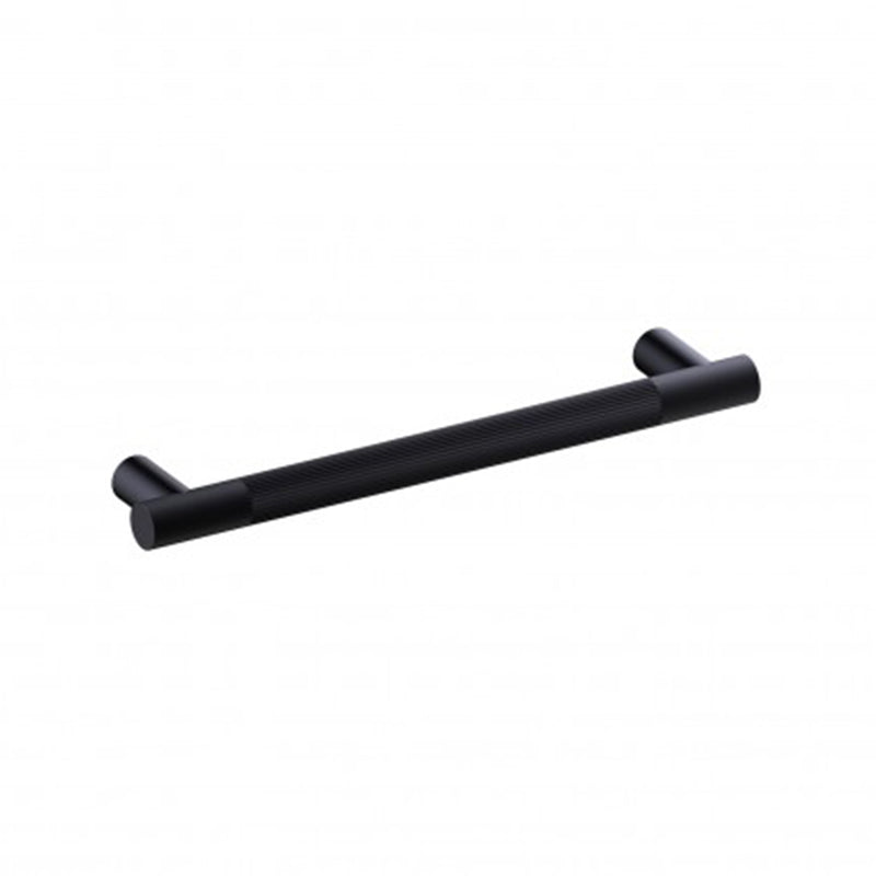Circo Knurled Appliance Pull Handle - Appliance Mount - 12" Brass/Matt Black