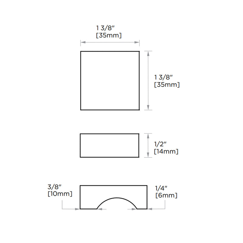 Berlin Cabinet Knob - Cabinet Mount - 2" Brass/Brushed Nickel