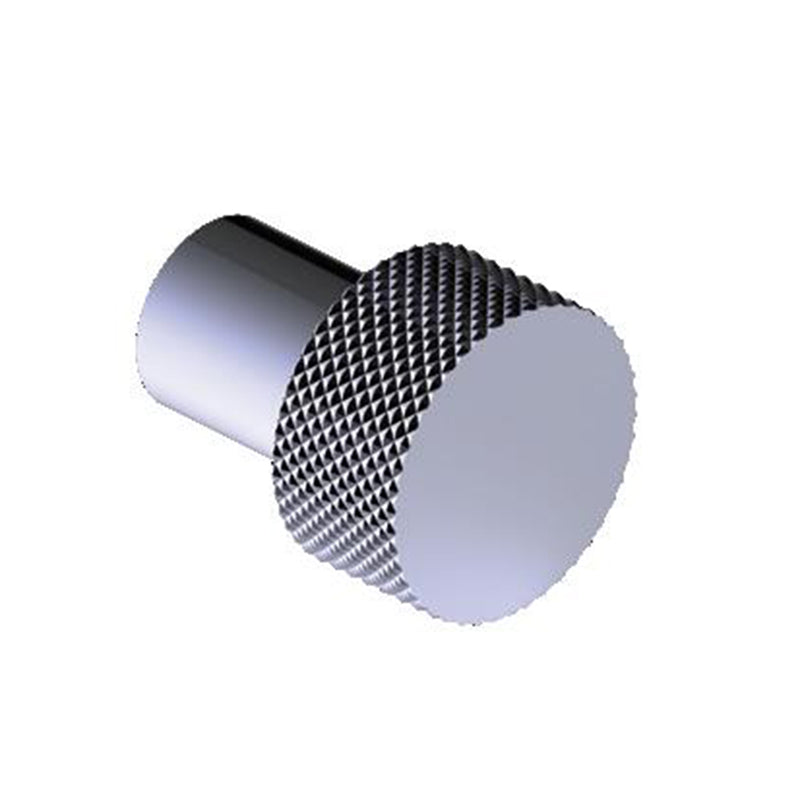 Circo Knurled Cabinet Knob - Cabinet Mount - 1" Brass/Polished Chrome