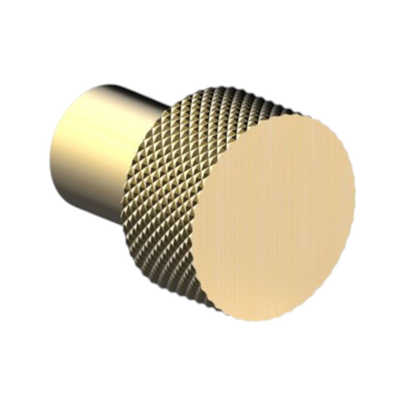 Circo Knurled Cabinet Knob - Cabinet Mount - 1" Brass/Prosecco Bronze