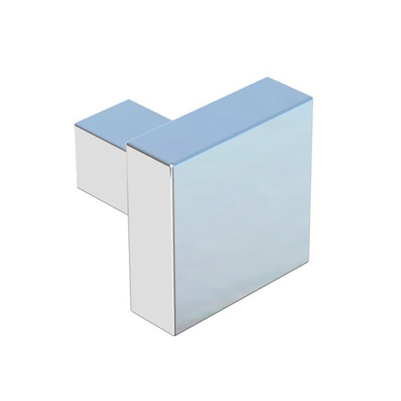 London Cabinet Knob - Cabinet Mount - 2" Brass/Polished Chrome