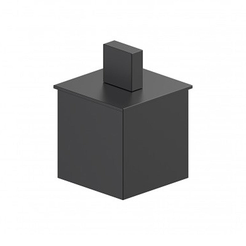 Berlin Small Cotton Box - Free Standing - 4" Brass/Matt Black