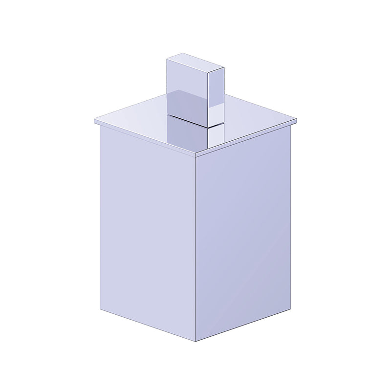 Berlin Large Cotton Box - Free Standing - 7" Brass/Polished Chrome