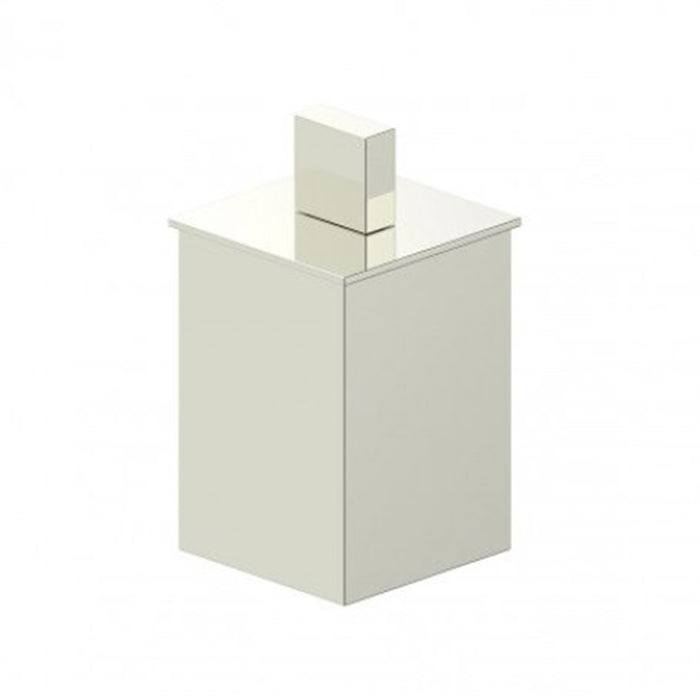 Berlin Large Cotton Box - Free Standing - 7" Brass/Polished Nickel